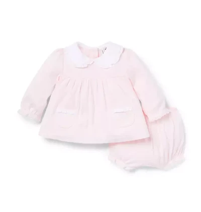 Baby Heart Pointelle Matching Set