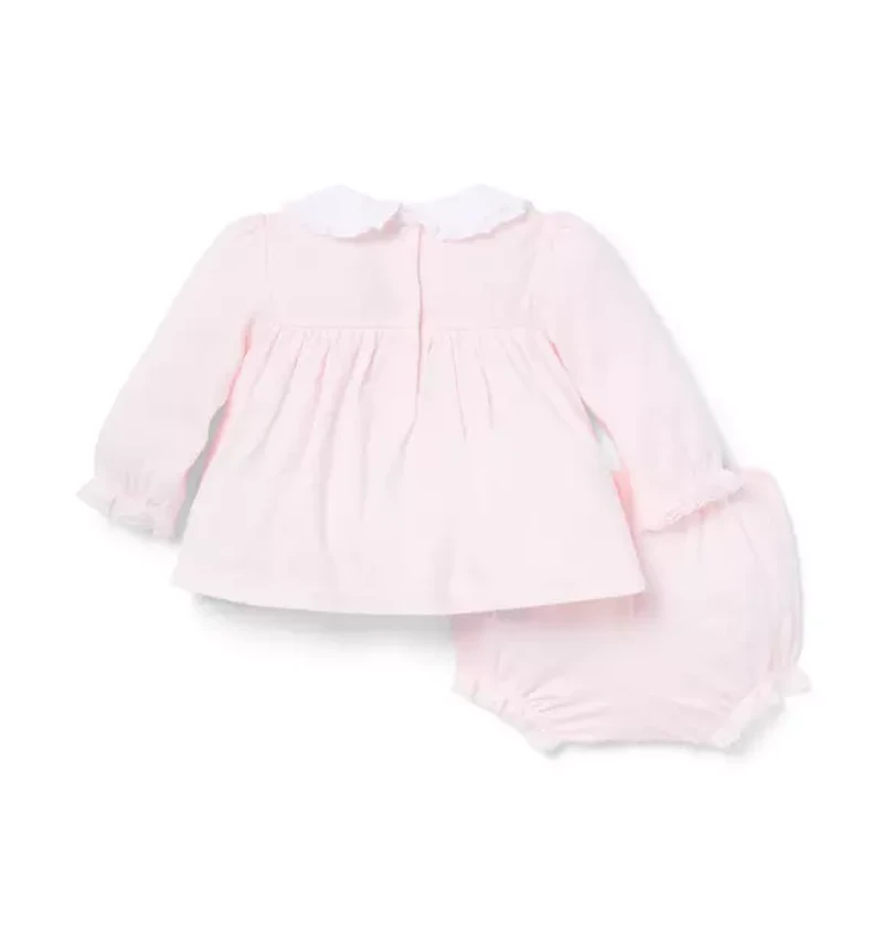 Baby Heart Pointelle Matching Set