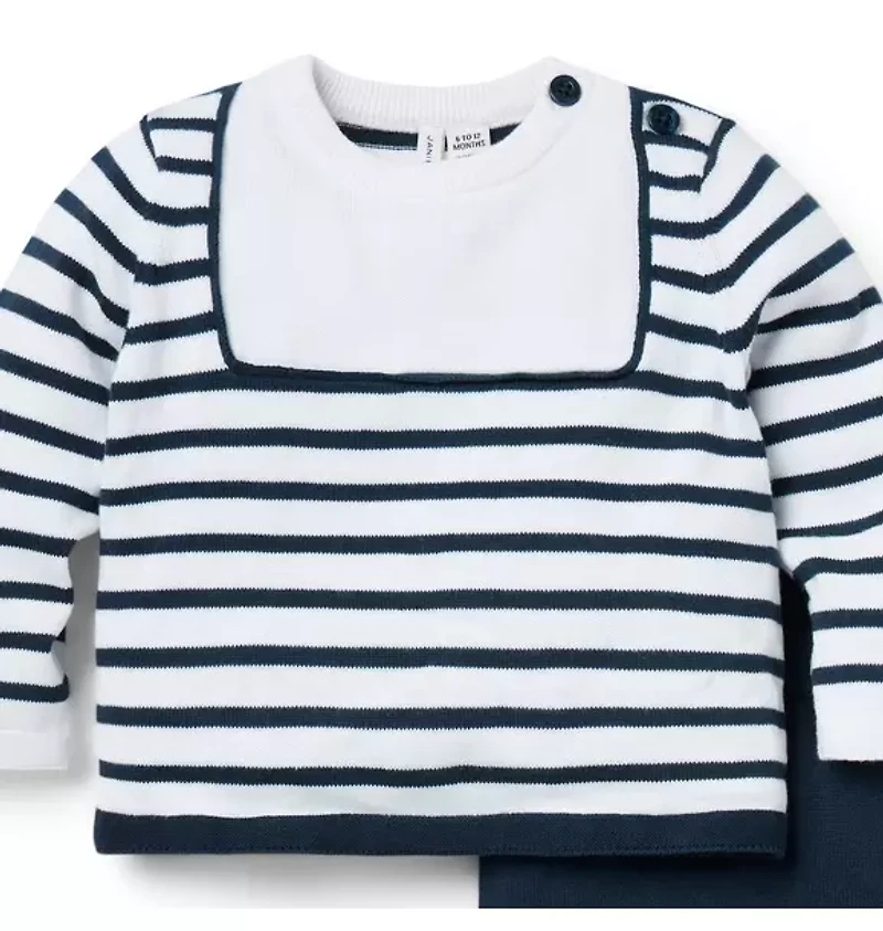Baby Striped Matching Sweater Set