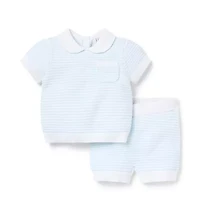 Baby Textured Striped Matching Set