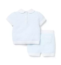 Baby Textured Striped Matching Set