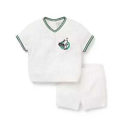 PEANUTS™ Snoopy Cable Knit Matching Baby Set