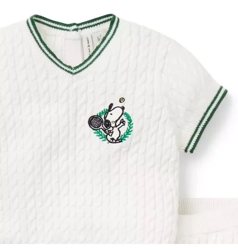 PEANUTS™ Snoopy Cable Knit Matching Baby Set