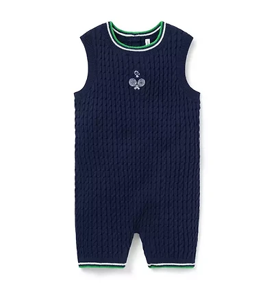 PEANUTS™ Woodstock Cable Knit Baby Romper