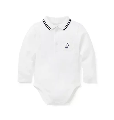 PEANUTS™ Snoopy Tennis Baby Polo Bodysuit