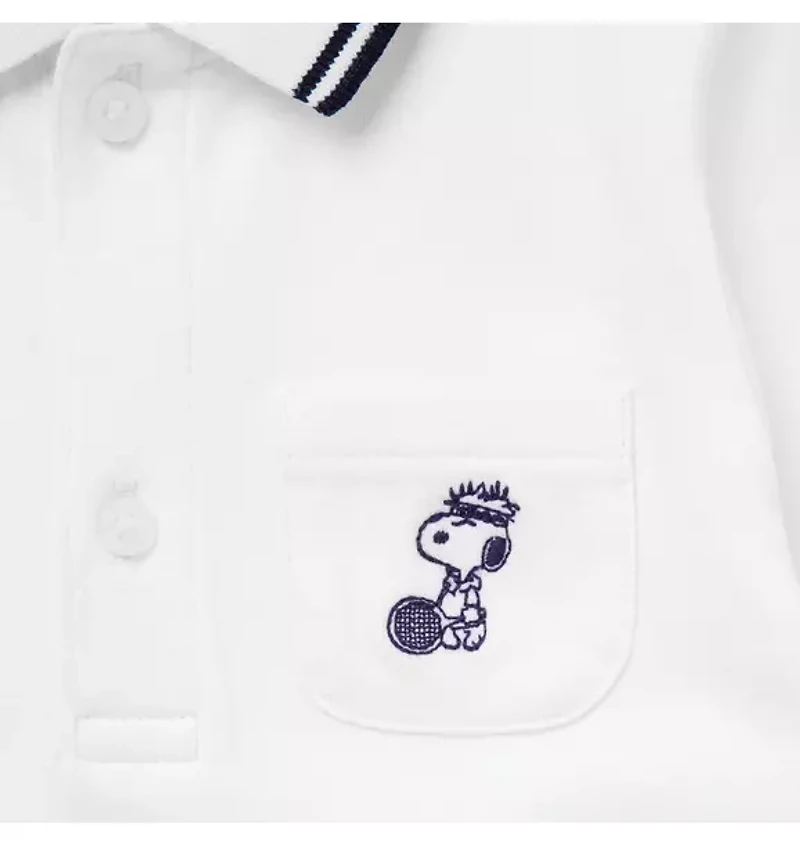 PEANUTS™ Snoopy Tennis Baby Polo Bodysuit