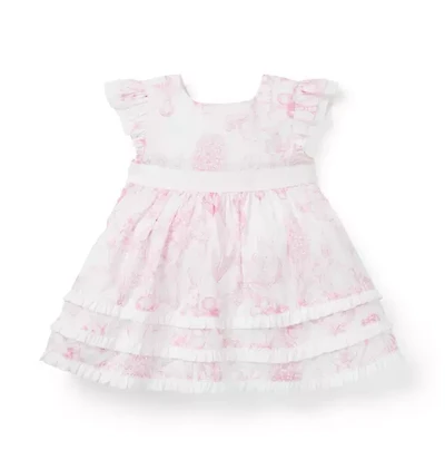 The Bunny Toile Baby Dress