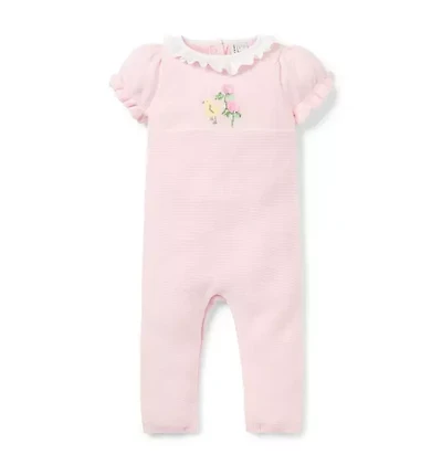 Baby Ruffle Collar Knit Romper