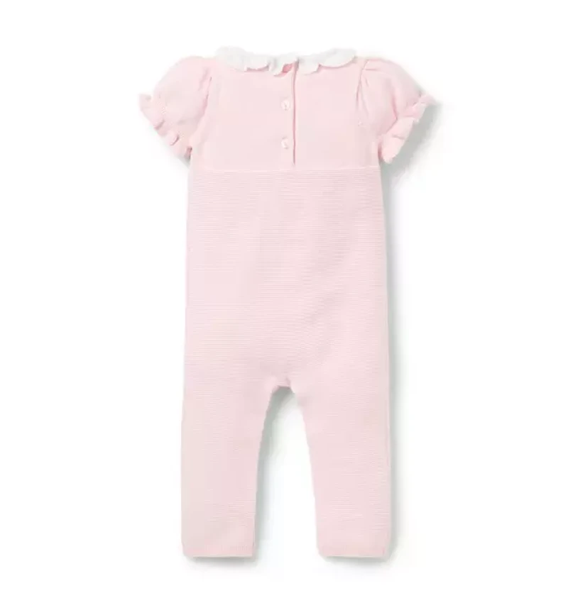 Baby Ruffle Collar Knit Romper