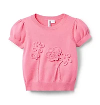 Floral Applique Sweater Top