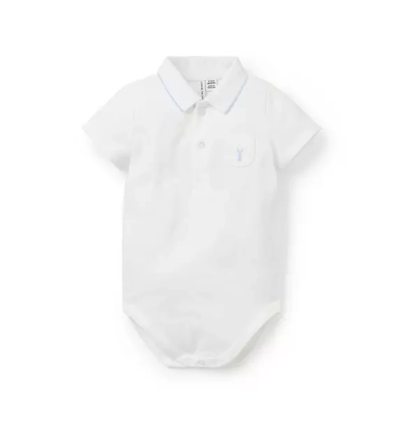 Baby Bunny Pique Polo Bodysuit