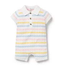 Baby Striped Sweater Knit Romper