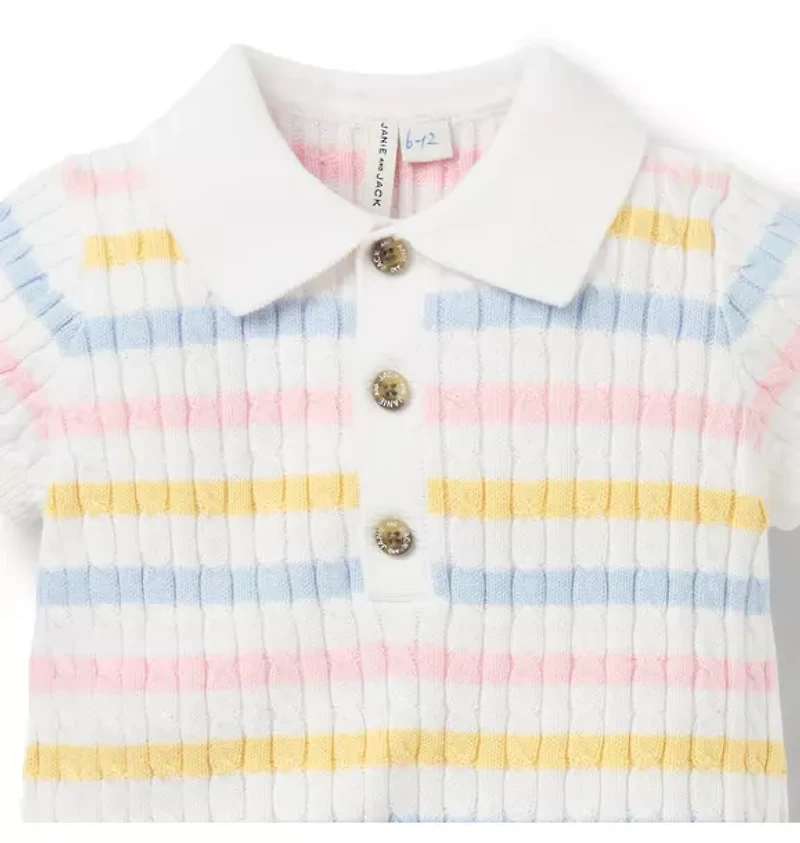 Baby Striped Sweater Knit Romper