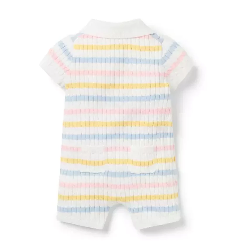 Baby Striped Sweater Knit Romper