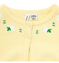 Baby Embroidered Floral Cropped Cardigan
