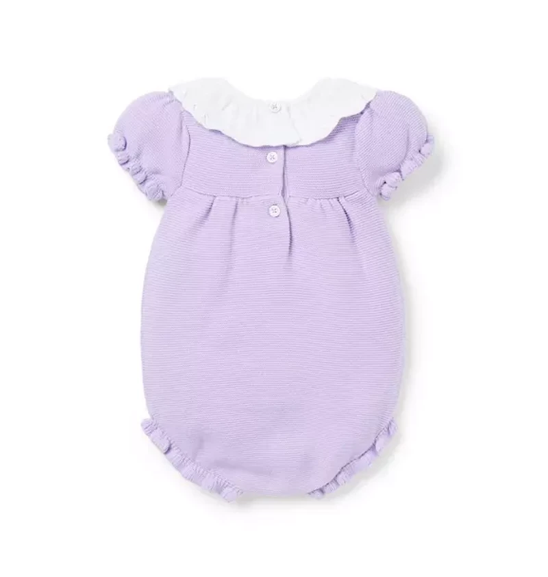 Baby Crochet Collar Knit Romper