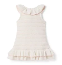 Striped Ruffle Sweater Dress