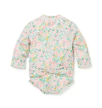 Baby Recycled Ditsy Floral Rash Guard Swimsuit