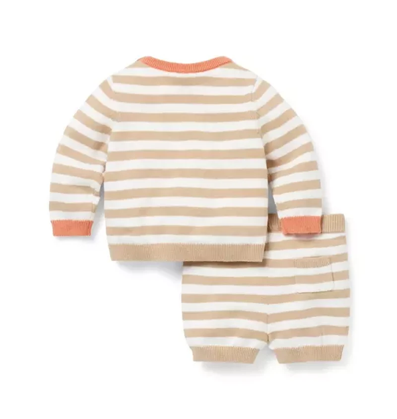 Baby Striped Crab Sweater Set