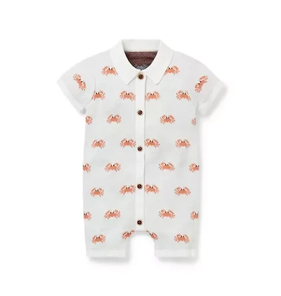 Baby Crab Knit Romper