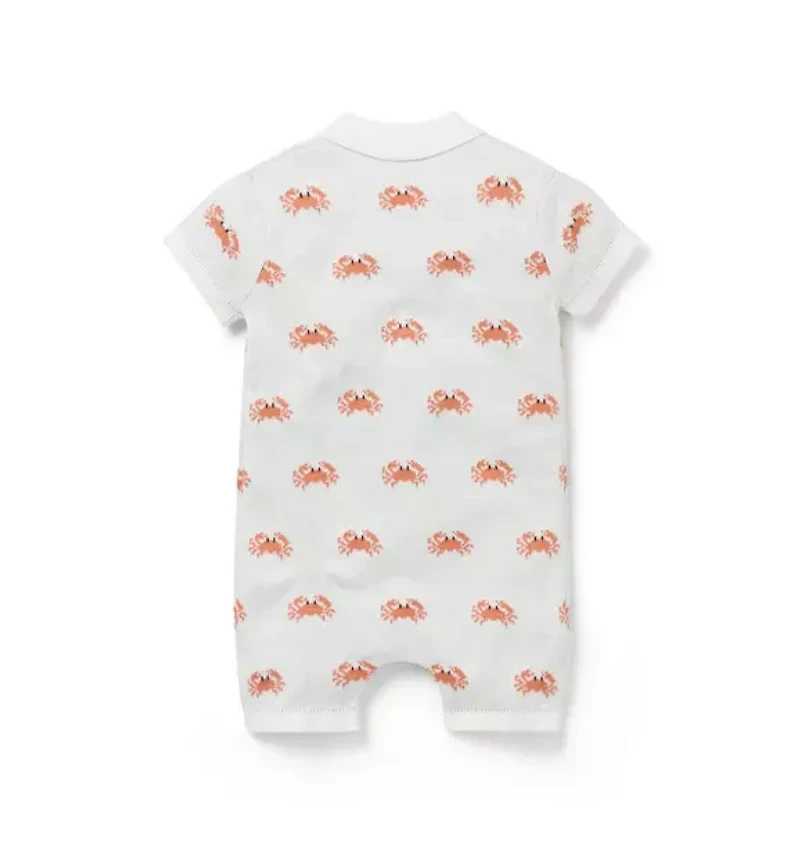 Baby Crab Knit Romper