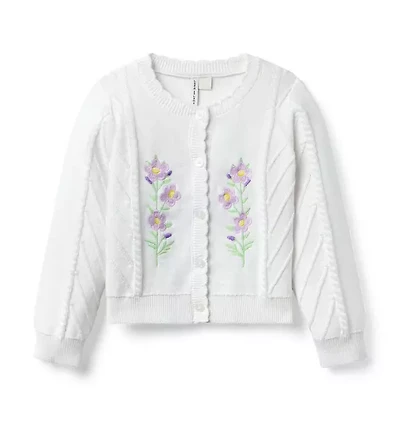 Embroidered Floral Cardigan
