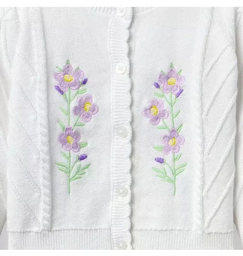 Embroidered Floral Cardigan