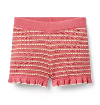 Striped Ruffle Sweater Short