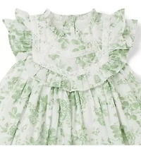 Baby Floral Toile Ruffle Dress
