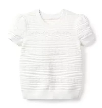 Textured Puff Sleeve Sweater Top