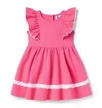 Lace Trim Ponte Dress