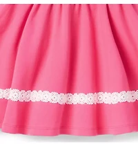 Lace Trim Ponte Dress