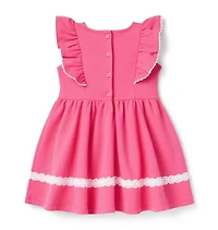 Lace Trim Ponte Dress