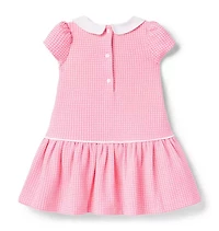 Textured Check Dropwaist Dress