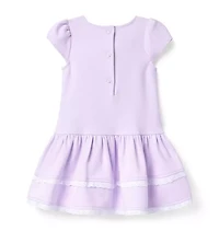 Eyelet Trim Ponte Dress