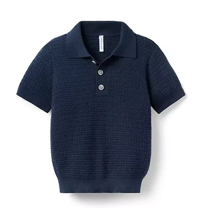 Textured Knit Polo
