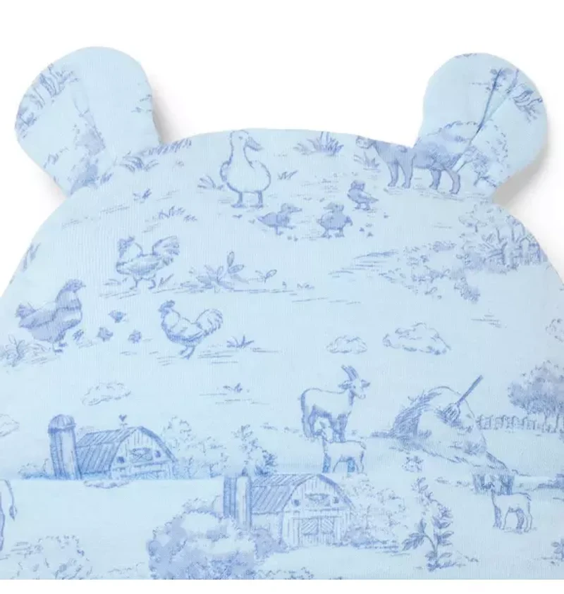 Baby Farm Animal Toile Bear Ear Beanie