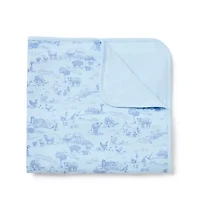 Baby Farm Animal Toile Blanket
