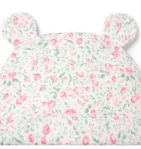 Baby Floral Pointelle Bear Ear Beanie