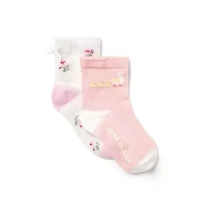 Baby Floral And Duck Sock 2-Pack