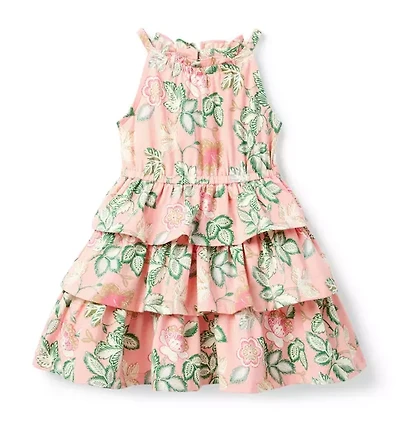Floral Tiered Ruffle Dress