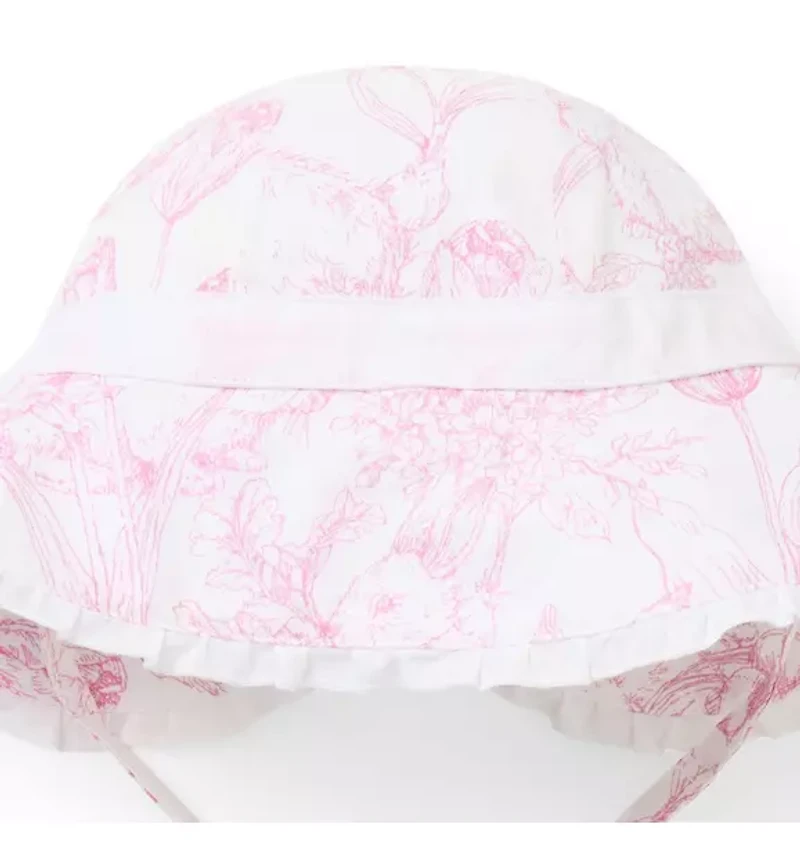 Baby Bunny Toile Sun Hat
