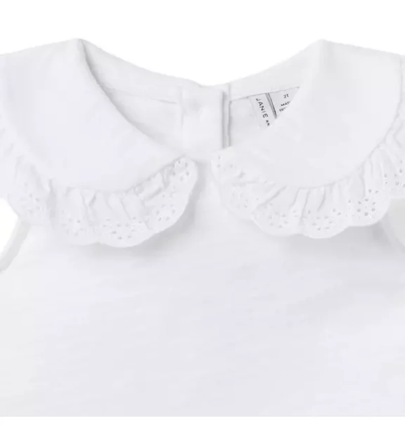 Eyelet Collar Top