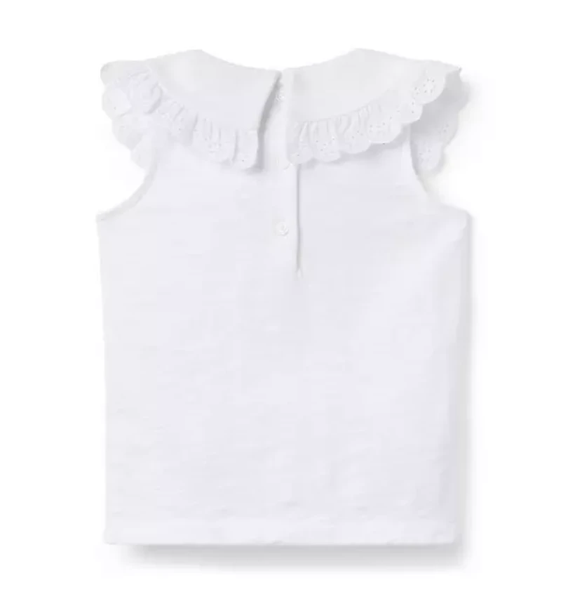 Eyelet Collar Top