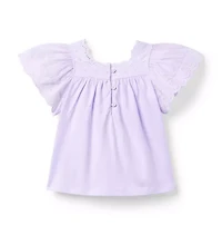 Eyelet Trim Top