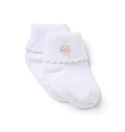 Baby Flower Foldover Sock