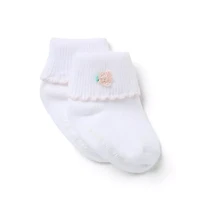 Baby Flower Foldover Sock