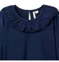 Eyelet Collar Top