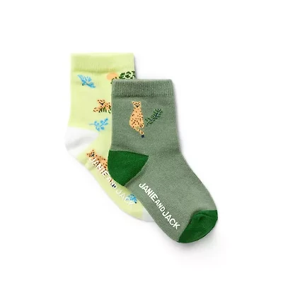 Baby Cheetah Sock 2-Pack