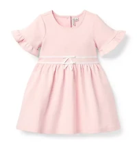 Ruffle Cuff Ponte Dress
